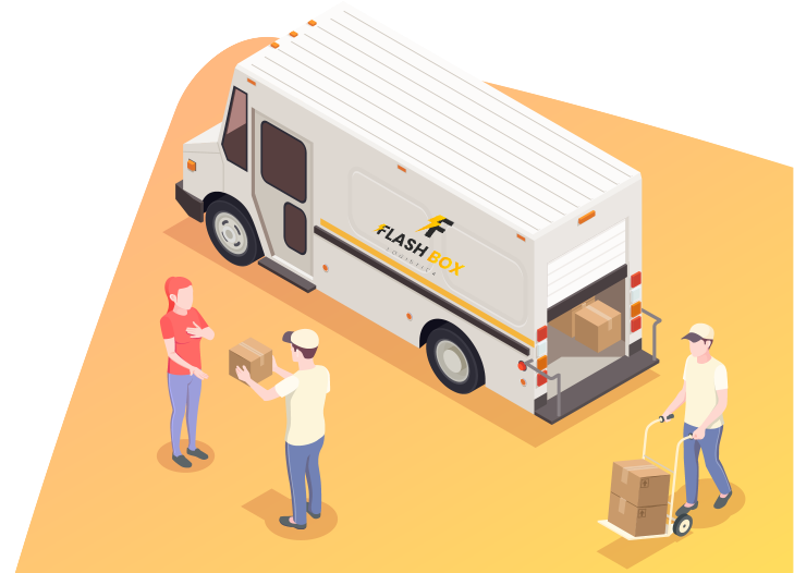 Camioneta de envios flashbox